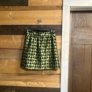 Black and Gold Elephant Mini Skirt by Crown & Ivy